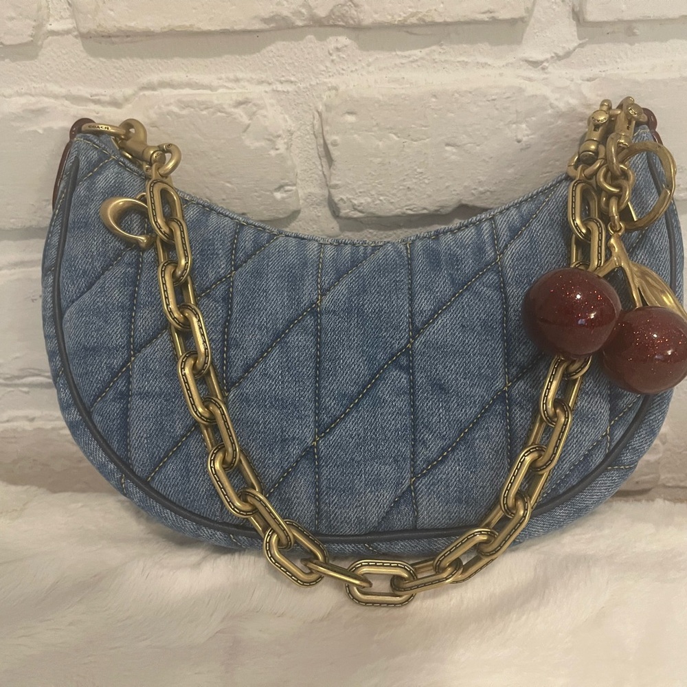 Coach Mira Denim Quilted Shoulder Bag